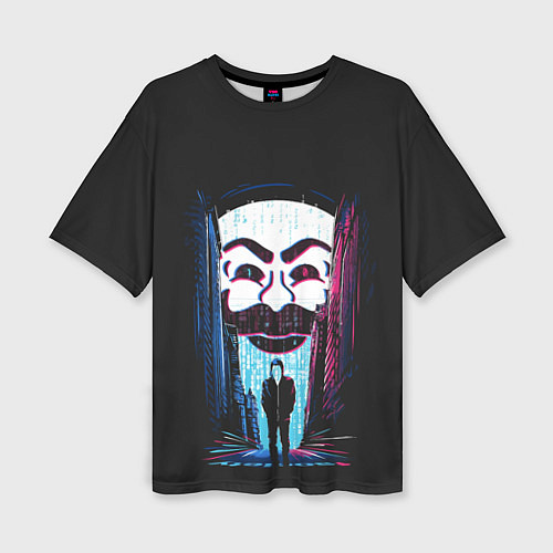 Женская футболка оверсайз Mr Robot: Anonymous / 3D-принт – фото 1