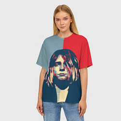 Футболка оверсайз женская Kurt Cobain, цвет: 3D-принт — фото 2