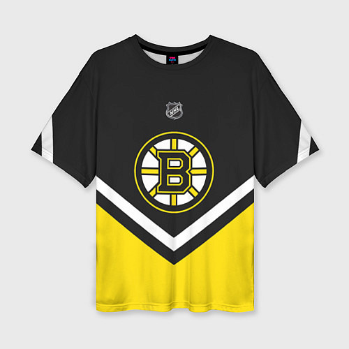 Женская футболка оверсайз NHL: Boston Bruins / 3D-принт – фото 1