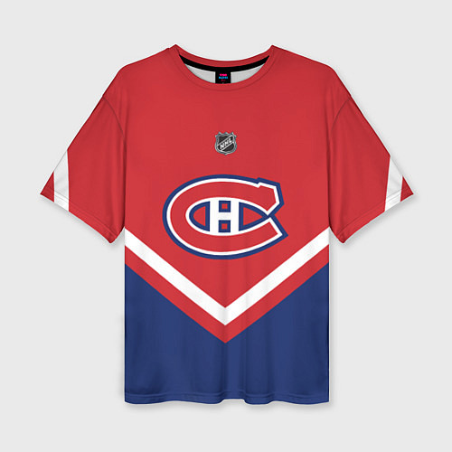 Женская футболка оверсайз NHL: Montreal Canadiens / 3D-принт – фото 1