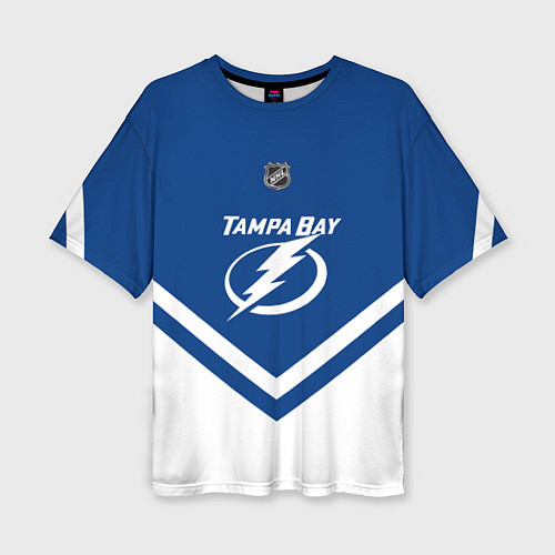 Женская футболка оверсайз NHL: Tampa Bay Lightning / 3D-принт – фото 1