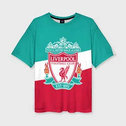Женская футболка оверсайз Liverpool: You'll never walk alone