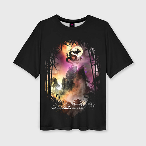 Женская футболка оверсайз Fantasy Forest / 3D-принт – фото 1