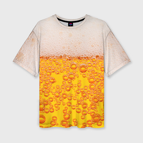 Женская футболка оверсайз Пивная тема / 3D-принт – фото 1