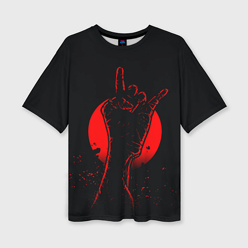 Женская футболка оверсайз Zombie Rock / 3D-принт – фото 1