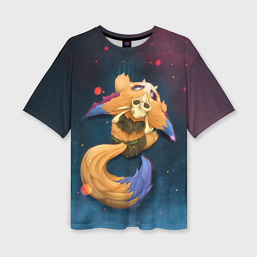 Женская футболка оверсайз Лис / 3D-принт – фото 1