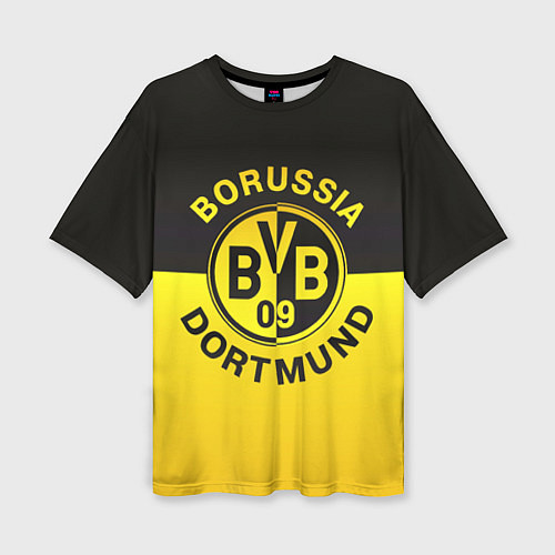 Женская футболка оверсайз Borussia Dortmund FC / 3D-принт – фото 1