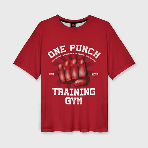Женская футболка оверсайз One Punch Gym / 3D-принт – фото 1