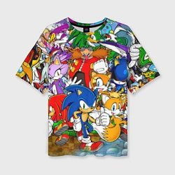 Женская футболка оверсайз Sonic Stories