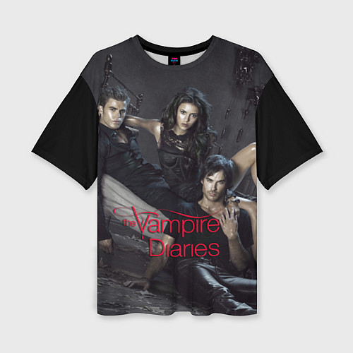 Женская футболка оверсайз Дневники вампира / 3D-принт – фото 1