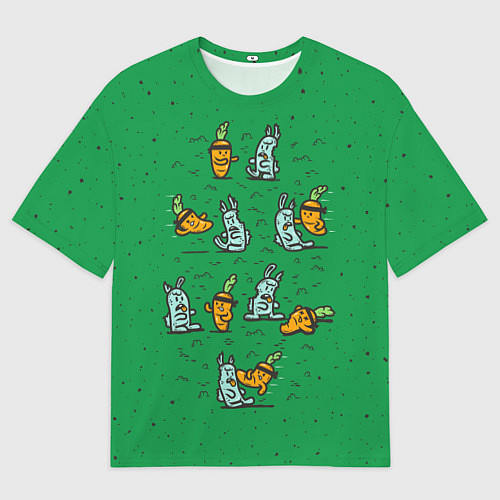 Женская футболка оверсайз Боевая морковь / 3D-принт – фото 1