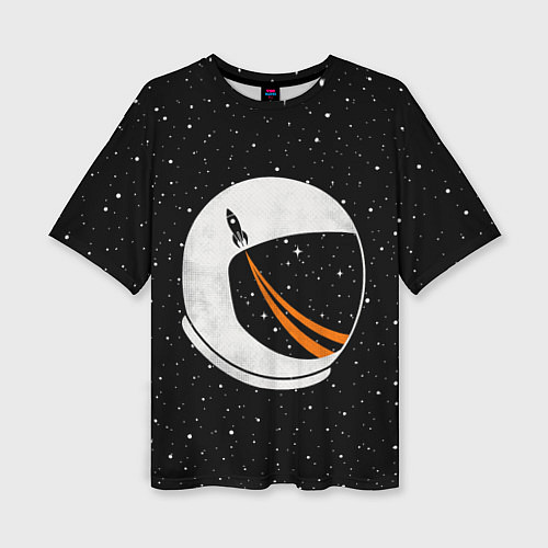 Женская футболка оверсайз Шлем астронавта / 3D-принт – фото 1