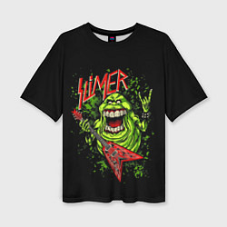 Футболка оверсайз женская Slayer Slimer, цвет: 3D-принт