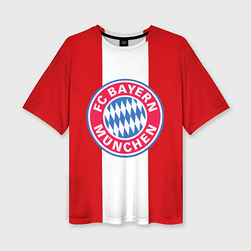 Женская футболка оверсайз Bayern FC: Red line / 3D-принт – фото 1