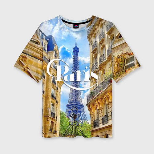 Женская футболка оверсайз Daytime Paris / 3D-принт – фото 1