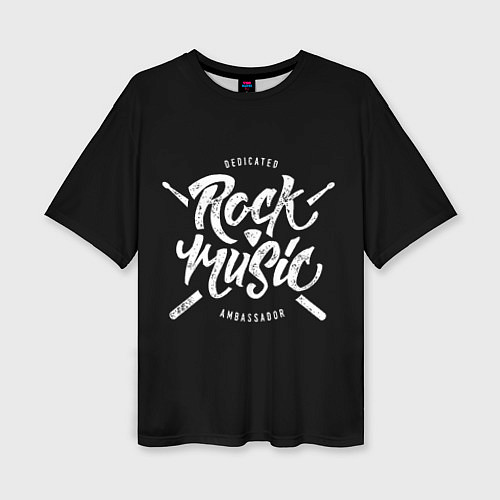 Женская футболка оверсайз Rock Music / 3D-принт – фото 1