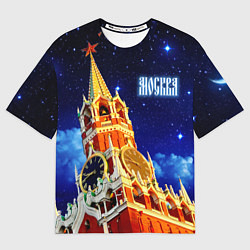 Футболка оверсайз женская Москва - Спасская башня, цвет: 3D-принт