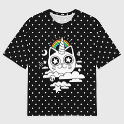 Футболка оверсайз женская Магический котик, цвет: 3D-принт