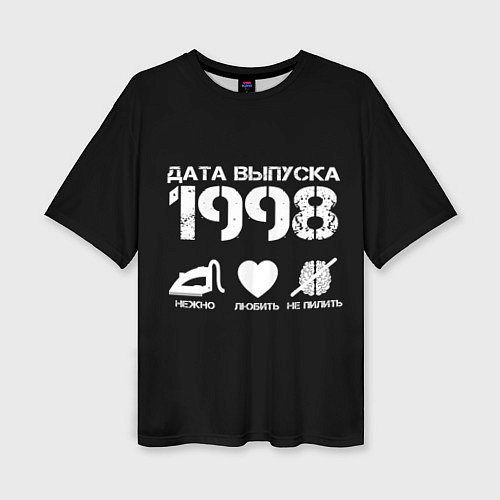 Женская футболка оверсайз Дата выпуска 1998 / 3D-принт – фото 1