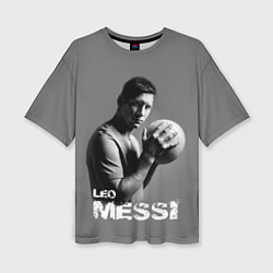 Женская футболка оверсайз Leo Messi