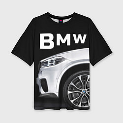 Женская футболка оверсайз BMW: White Style