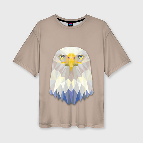 Женская футболка оверсайз Геометрический орел / 3D-принт – фото 1