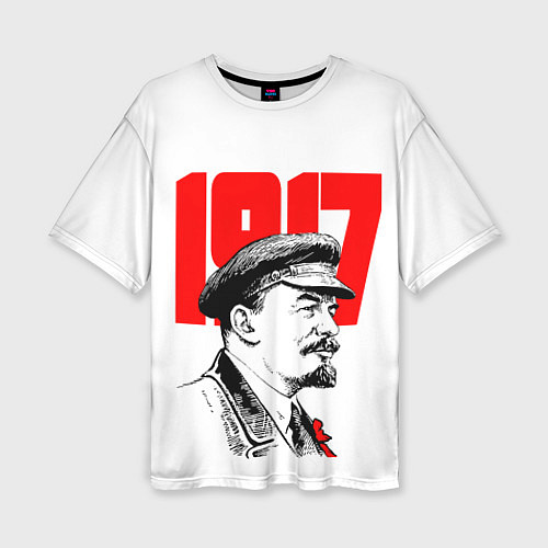 Женская футболка оверсайз Ленин 1917 / 3D-принт – фото 1