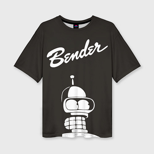 Женская футболка оверсайз Bender Retro / 3D-принт – фото 1