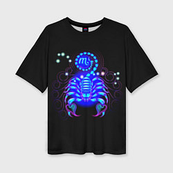Женская футболка оверсайз Космический Скорпион