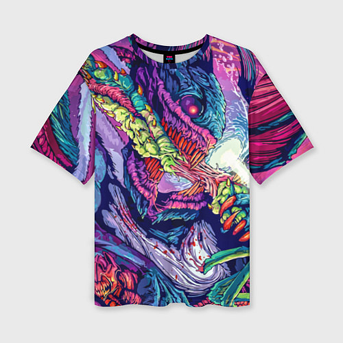 Женская футболка оверсайз Hyper Beast Style / 3D-принт – фото 1