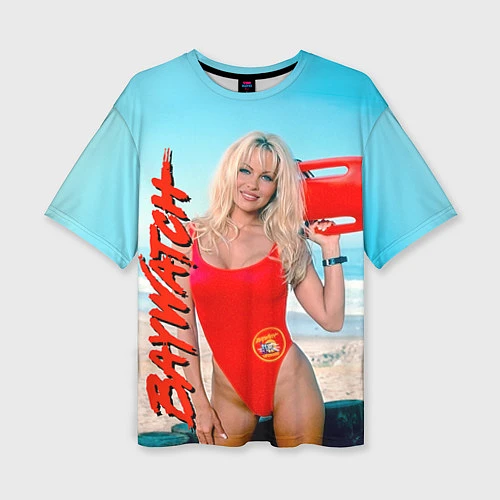 Женская футболка оверсайз Baywatch: Pamela Anderson / 3D-принт – фото 1