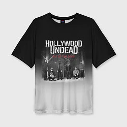Женская футболка оверсайз Hollywood Undead: Day of the dead
