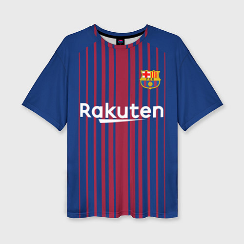 Женская футболка оверсайз FCB Barcelona: Rakuten / 3D-принт – фото 1