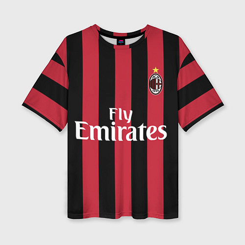 Женская футболка оверсайз Milan FC: Form 2018 / 3D-принт – фото 1