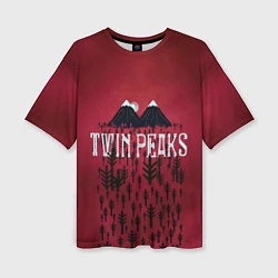 Женская футболка оверсайз Twin Peaks Wood