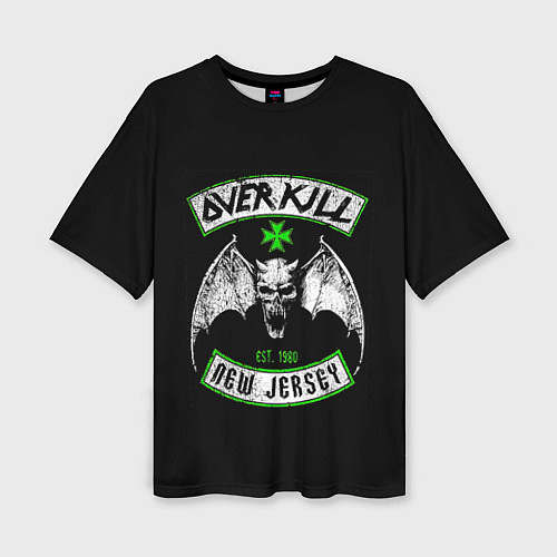 Женская футболка оверсайз Overkill: New Jersey / 3D-принт – фото 1