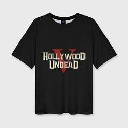 Футболка оверсайз женская Hollywood Undead V, цвет: 3D-принт