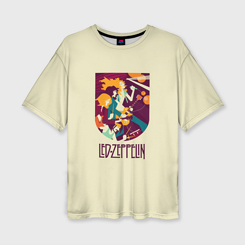 Женская футболка оверсайз Led Zeppelin Art / 3D-принт – фото 1