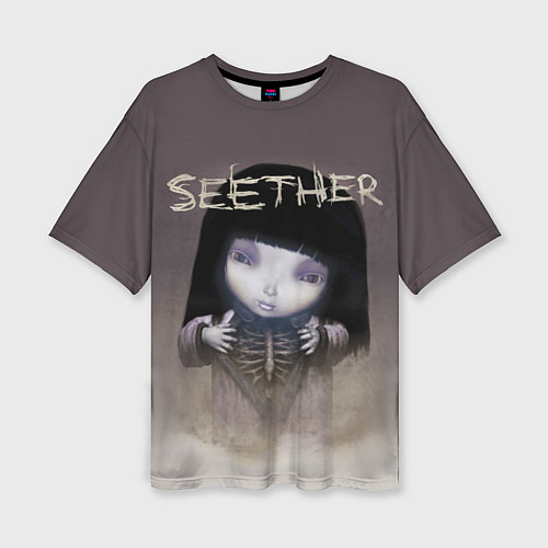 Женская футболка оверсайз Seether: Fake it / 3D-принт – фото 1