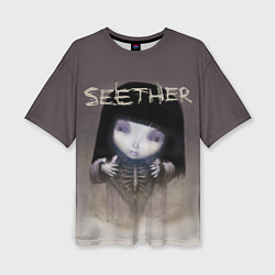 Женская футболка оверсайз Seether: Fake it