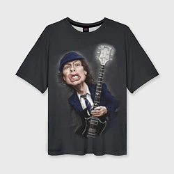 Женская футболка оверсайз AC/DC: Guitarist