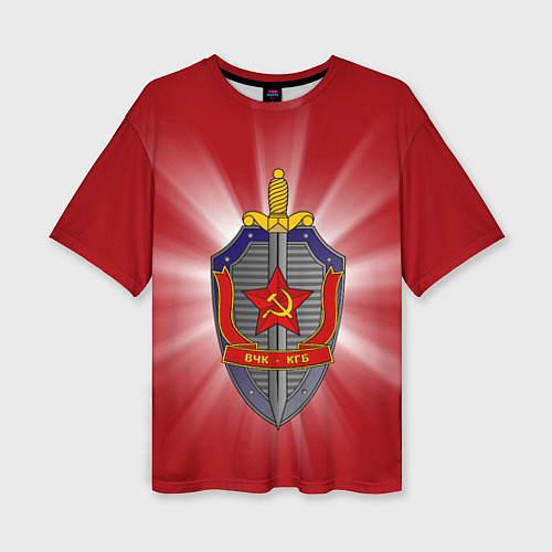Женская футболка оверсайз КГБ / 3D-принт – фото 1