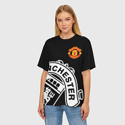 Футболка оверсайз женская Man United: Black Collection, цвет: 3D-принт — фото 2