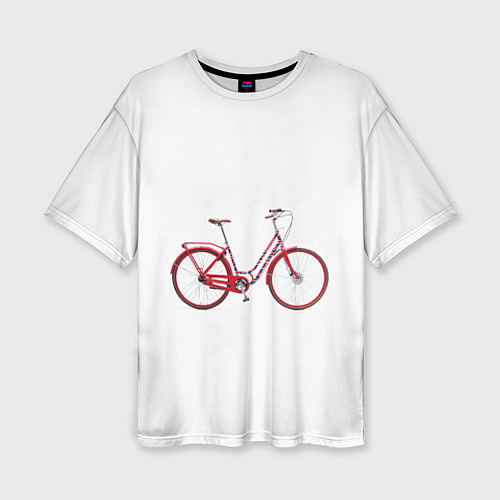 Женская футболка оверсайз Велосипед за 1155 ₽ купить в магазине ПлейПринт (10135831906279)