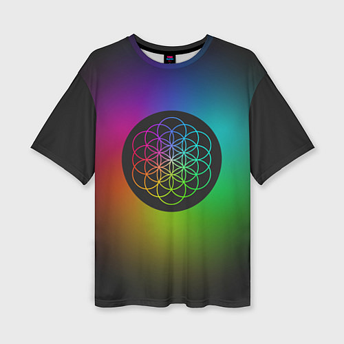Женская футболка оверсайз Coldplay Colour / 3D-принт – фото 1