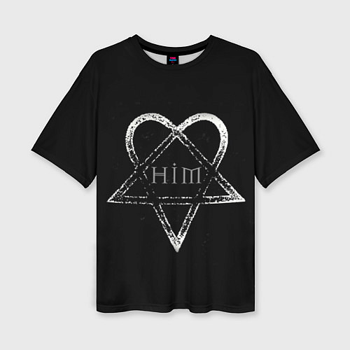 Женская футболка оверсайз HIM / 3D-принт – фото 1