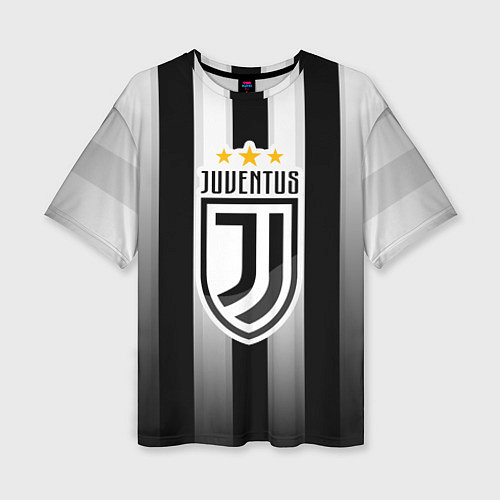 Женская футболка оверсайз Juventus FC: New logo / 3D-принт – фото 1
