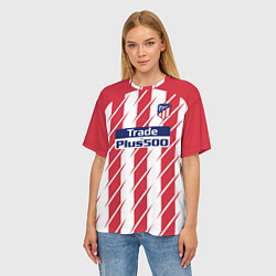 Футболка оверсайз женская Atletico Madrid FC: Grizman Home 17/18, цвет: 3D-принт — фото 2