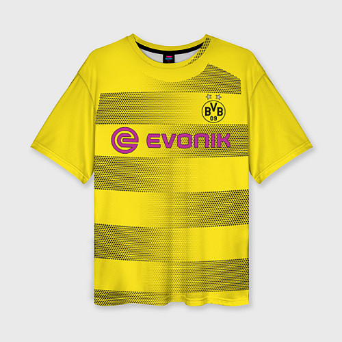 Женская футболка оверсайз BVB FC: Rois Home 17/18 / 3D-принт – фото 1