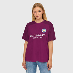 Футболка оверсайз женская Man City FC: Away 17/18, цвет: 3D-принт — фото 2